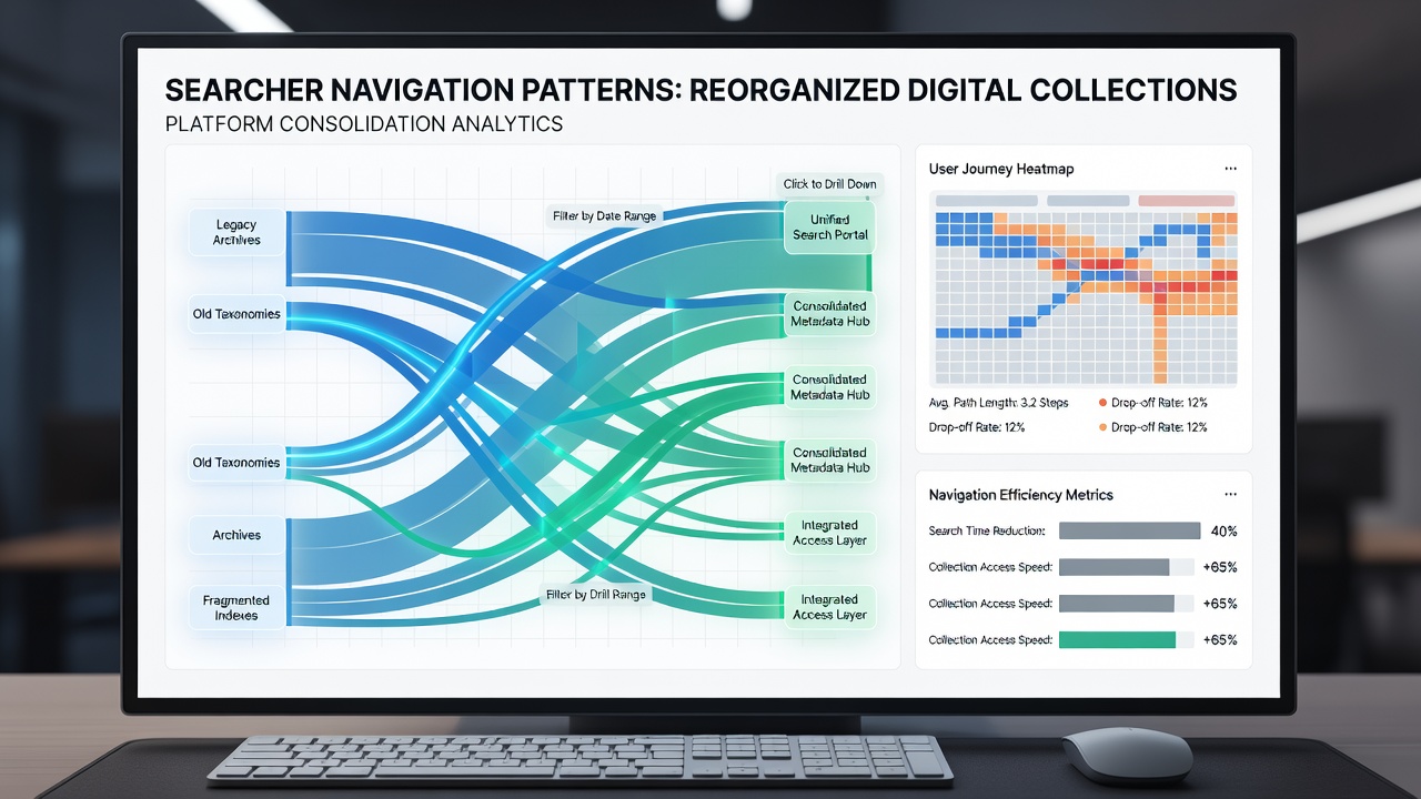Examining Searcher Navigation Patterns Within Reorganized Digital Collections During Platform Consolidation